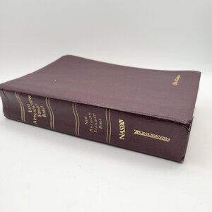 Life Application Study Bible NASB Zondervan 1995 Burgundy Bonded Leather